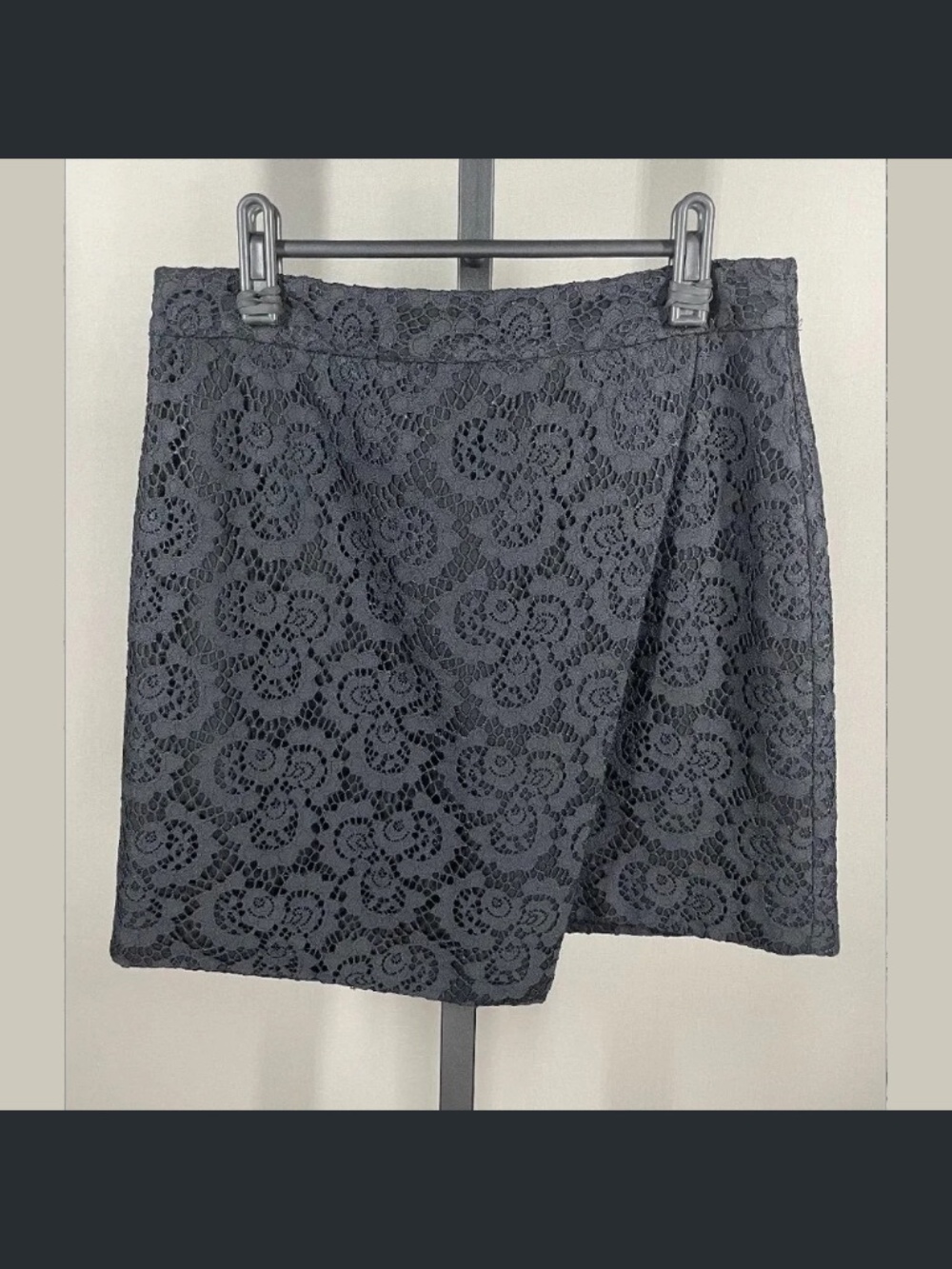 NEW Madewell Skirt Womens 6 black floral faux wrap preppy classic